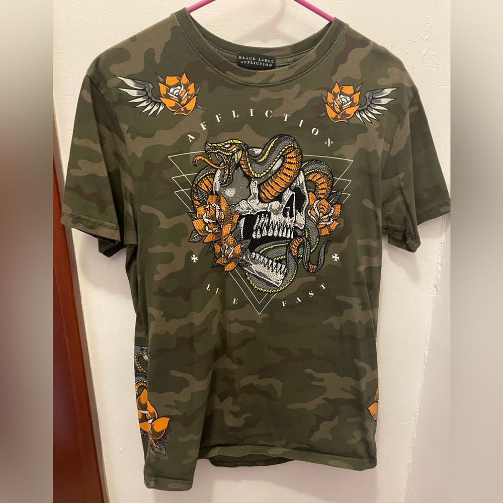 Black Label Affliction Camo Tshirt